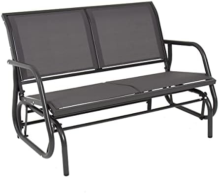 Charles Bentley Steel 2 Seater Rocking Bench - Grey