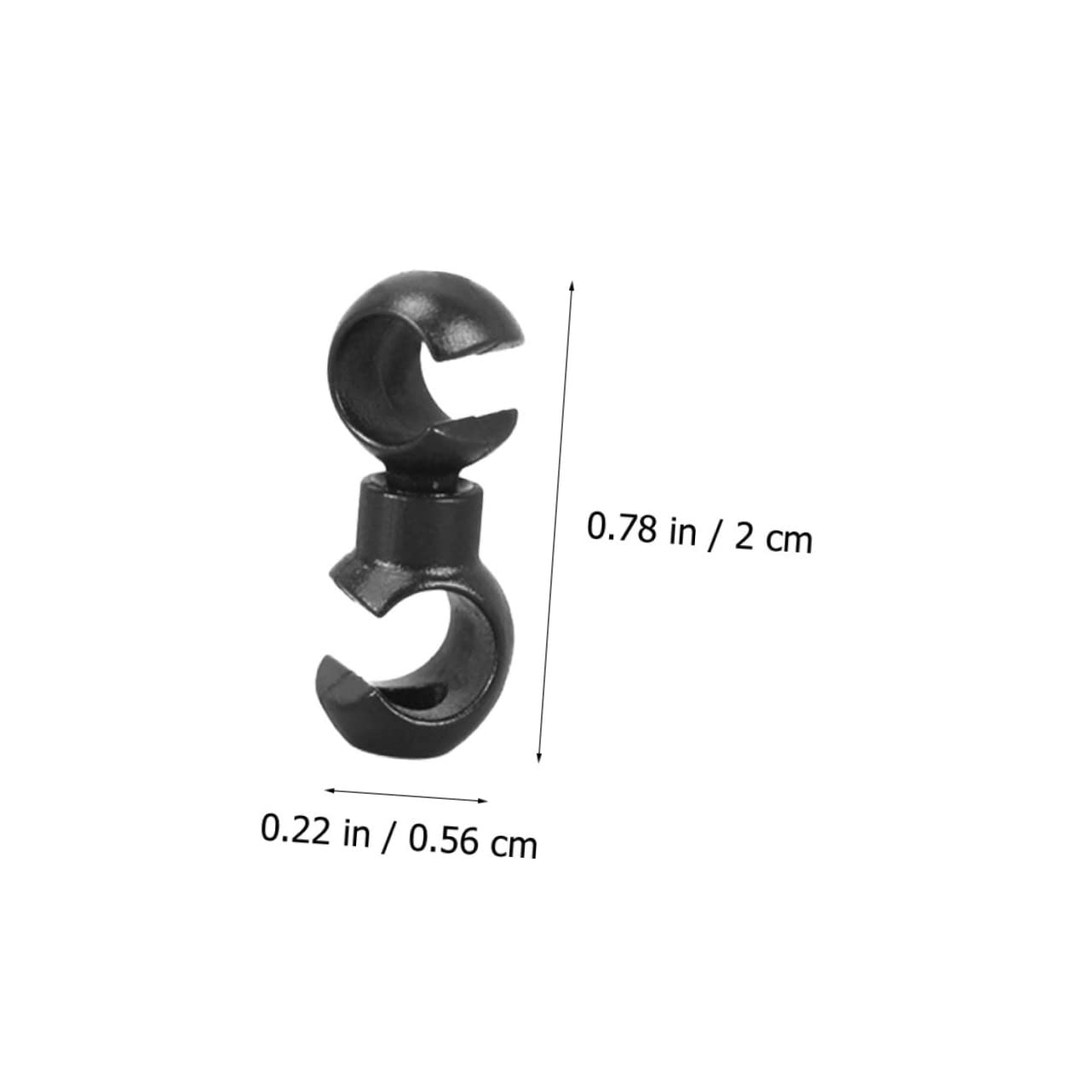 IWOWHERO 20Pcs Tidy Wire Buckle Rotating S Hook Cable Clips for Bike Brake and Derailleur Wire Management Lightweight Durable Organizer for Clean Cycling Cables