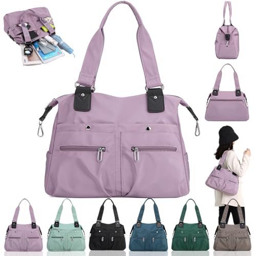 Bolso Tote impermeable multibolsillos capacidad grande miniatura 1