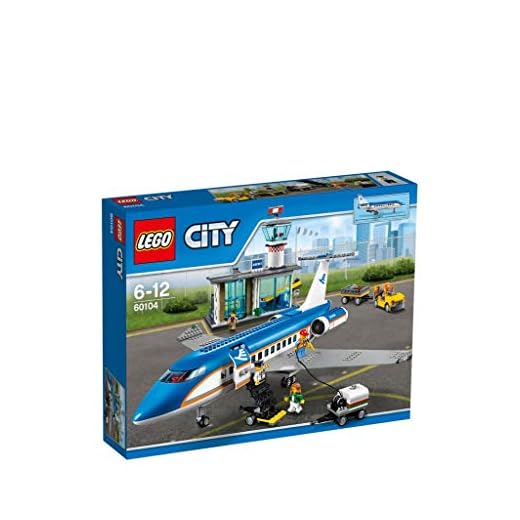 LEGO 75317, BrickHeadz Star Wars, der Mandalorianer und das Kind, Bauset 6 LEGO City 60104 - Flughafen-Abfertigungshalle, Kreatives Spielzeug