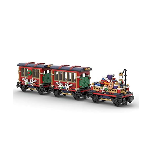 xSuper Technik Festlicher Weihnachtszug Bausteine Modell MOC-79236, 575 Teile Weihnachtszug Set Bausteine Modular… – Bild 7