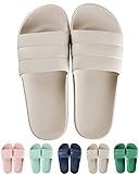  GURGER Zapatos de Playa Mujer Hombre Chanclas Piscina Verano Zapatillas de Casa Deslizantes Sandalias Gris Tamaño 42 43