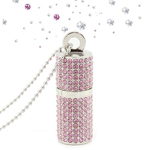 MySixKeen Nouveauté Mignon Bijoux Forme De Rouge À Lèvres en Cristal 16 Go USB 2.0 Clé USB Bling Strass Diamant Glitter Brillant Collier Pen Drive Thumb...