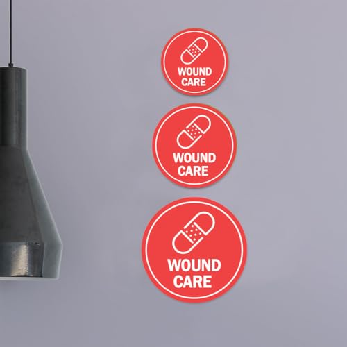 Plaque murale Circle Plus Wound Care panneau signalisation entreprise L