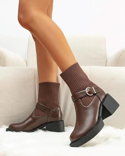 30% Off NEWBELLA Women's Stretch Knit Ankle Boots - Image 2