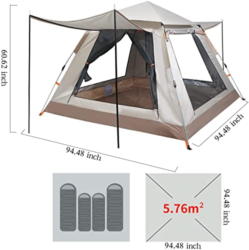 Carpa de camping grande GeRRiT para 4 personas impermeable miniatura 6