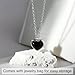 TZPI Silver Black Heart Necklace for Women, Heart Necklace Black Tourmaline Necklace for Girls as Handmade Necklace for Her or Birthday Anniversary for Her…