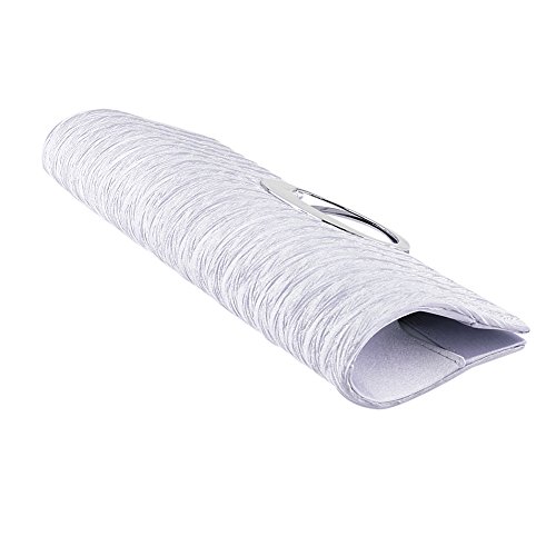 Elegant Evening Rhinestone Satin Pleated Wedding Party Clutch Purse Handbag3