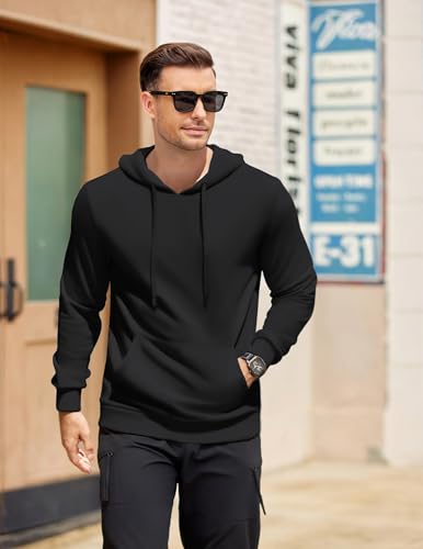 COOFANDY Men's Hooded Pullover Casual Long Sleeve Drawstring Gym Hoodies Sweatshirts with Pocket3