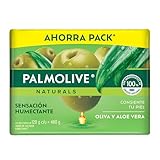 Palmolive Naturals Jabón de baño Aloe y Oliva en Barra 4 pzas 120 g