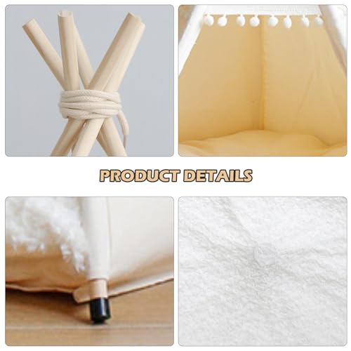 Tentes tipis portables avec coussin pour chiot et petit tableau de craie - 4