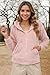 RISISSIDA Women Fleece Jacket Faux Fur Sherpa Short Coat with Hood Fall Spring Fuzzy Fluffy Furry Plush Lightweight Transitional Zip Up Hoodie Pink L