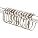 2LB Depot Wide Shower Curtain Rings/Hooks Set, Decorative Brushed Satin Nickel Finish, Easy Glide Rollers, 100% Rustproof Stainless Steel, Set of 12 Rings for Shower Rods