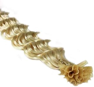 200 Strands Deep Wave Curly Pre Bonded U Nail Tip Fusion Remy Human Hair Extensions 22