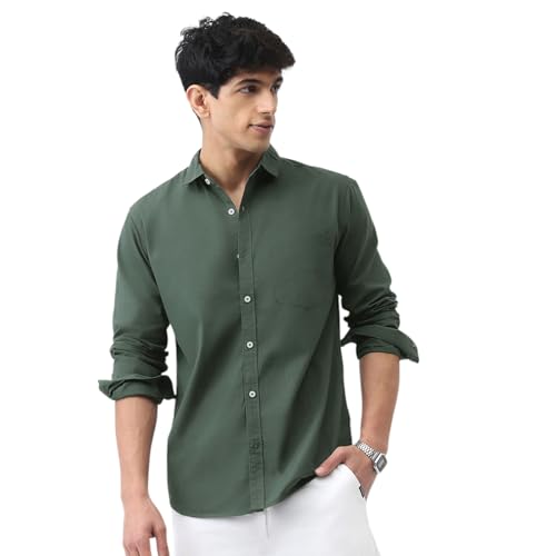 Image of Urbano Fashion Men's Cotton Full Sleeve Regular Fit Casual Solid Shirt