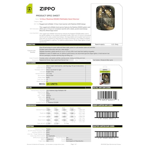 Image of Zippo 12 Hour Refillable Hand Warmer