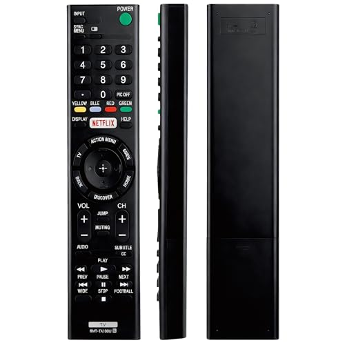 RMT-TX100U Universal Remote Control for Sony TV Remote Control for Smart TV All LCD LED HDTV Smart Bravia TVs Remote Replacement - No Setup Needed