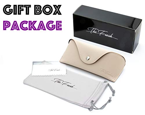 Image of The Fresh High Definition Polarized Wrap Around Shield Sunglasses for Glasses - Leather Eyeglasses Case