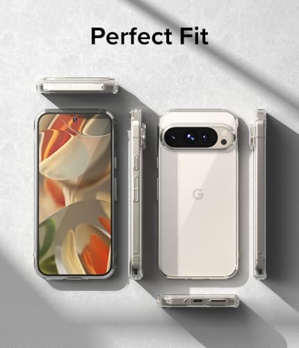 Image of Ringke Fusion Compatible with Google Pixel 9 Pro XL Case Cover Transparent Hard Back Soft Flexible TPU Bumper Scratch Resistant Natural Form Google Pixel 9 Pro XL Back Cover - Clear