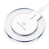 [2018 Upgraded] Fast Wireless Charger, Qi Wireless Charger Pad Compatible Apple iPhone X iPhone 8/8 Plus Samsung Note 8 S8/S8 Plus/S7/S7 Edge/S6 Universal Wireless Charger Stand (White, Standard)