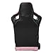IKON MOTORSPORTS, Universal Bucket Racing Seat Right Passenger Side with Dual Slider, Pink PU Leather Reclinable