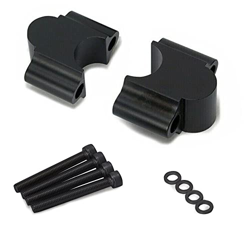 Petchor Nc 7/8" Handlebar Riser, Clamp Motorcycle Riser, Bars Kit Rise 30Mm Height, Compatible With Kawasaki Honda Suzuki Atv Dirt Bike Yamaha Mt-07 Mt-09 (Black) #TOP4