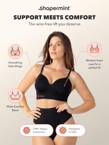 Image of SHAPERMINT Bras for Women - Lingerie Bra, Bralettes for Women with Support, No Underwire Plus Size Bras for Women