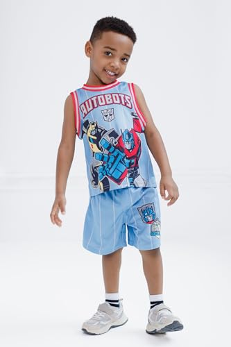 Image of Transformers Athletic Mesh Jersey Tank Top and Basketball Shorts Outfit Set Toddler to Big Kid Sizes (2T - 10-12)
