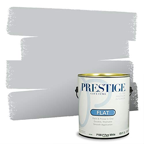 PRESTIGE Paints Interior Paint and Primer In One, 1-Gallon, Flat, Comparable Match of Sherwin Williams* Gray Screen* by PRESTIGE - Used condition - US$26.19