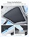 REEVAA Upgraded Tesla Model Y New (Juniper) Sunshade Roof [No Gaps, No-Sagging] Tesla Y Accessories Heat Insulation Foldable Glass Sunroof Cover for Model Y Juniper 2025-2026, 2PCS, Black