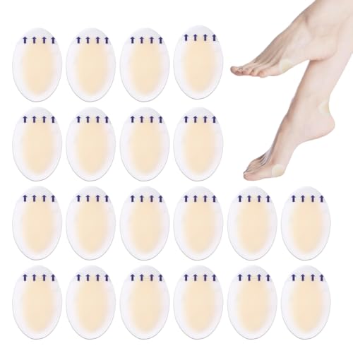 WeddHuis 20 pièces Pansements hydrokolloïdes,pour les orteils et les doigts,avant-pied et talon,6 de différentes tailles,Soin des ampoule,anti ampoule pied,blasenpflaster,gel pflaster