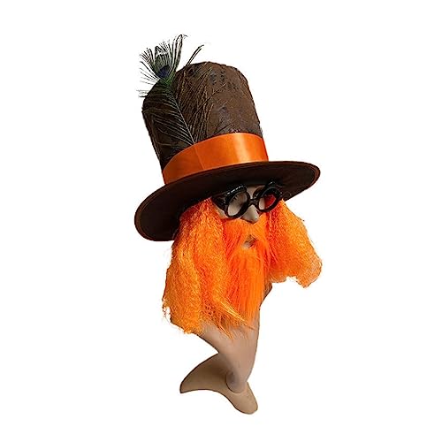 Peruca laranja decorativa para adulto/adolescente cosplay Chapeleiro Maluco Festa Fantasia Pano Cosp