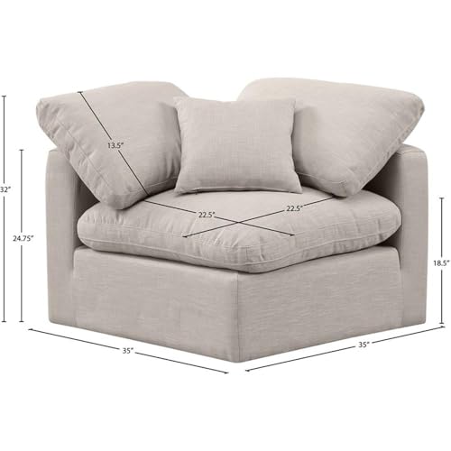 Sillón Contemporáneo Plegable Tela Beige miniatura 3