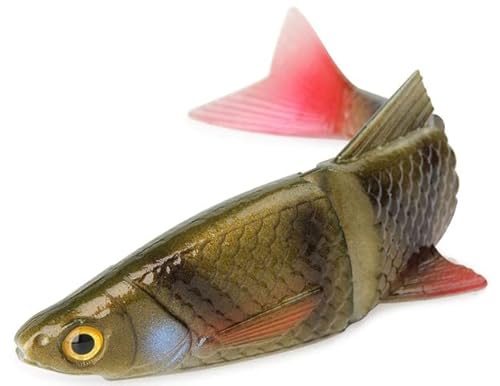 FishingLady | Juego de 3 señuelos de goma móviles (3 piezas) – en 3 tamaños diferentes – especialmente adecuados para lucioperca, perca y lucio (color E)