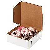 Fit Meal Prep [25 Pack] Pastry Boxes 8x8x3 White Bakery Box...