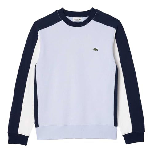Lacoste Mens Colour Block Crew Neck Sweatshirt (XS) (Blue/White)