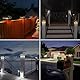 LIKEPOW Pfostenleuchte Solar, 2 Modi LED Pfostenkappen Wasserdichte, Garten Solar Pfostenkappe, Pfostenkappen 9x9,10x10cm Holzpfosten, Terrasse, Zaun (Kaltweiß 6000K & Warmweiß 3000K, 2 Stück)