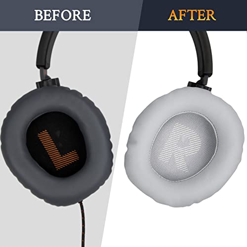 Image of SOULWIT Professional Replacement Earpads Cushions for JBL Quantum 100 /100X /100P /100M2 (Q100 /Q100X /Q100P /Q100M2), Quantum 350 (Q350) Headphones, Ear Pads with Softer Protein Leather - Grey