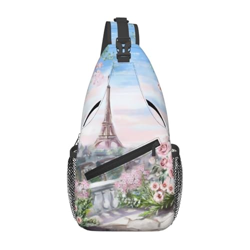Sac de poitrine homme motif Paris idéal pour le cyclisme et le fitness au quotidien