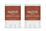 Native Deodorant Mini Coconut & Vanilla - (Aluminum Free, Phthalate Free) - To Carry In Your Pockets Or For Your Travel(2PACK)