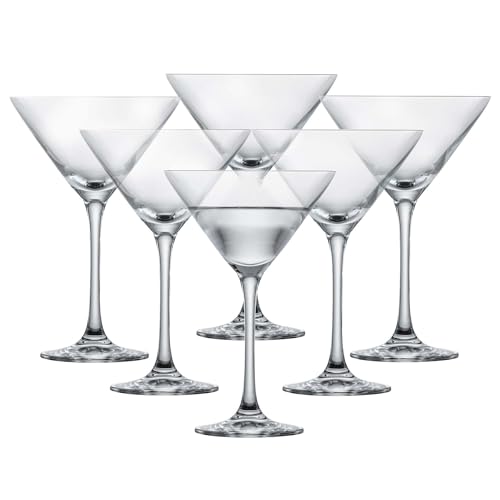 SCHOTT ZWIESEL Classico Martini Glass (Set of 6), Martini Glasses, Dishwasher-Safe Tritan Crystal Glasses, Made in Germany (8.5 Ounce)