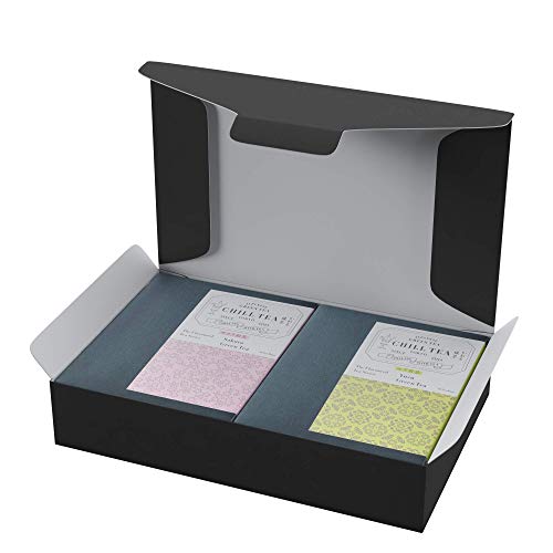 Juego de té para regalo de CHILL TEA Tokyo - Té verde de hojas sueltas 100% japonés - Té de Sakura (de flor de cerezo), Té verde Yuzu cítrico (30 Bolsas ×2) Cover