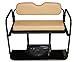 LUXCART EZGO TXT Golf Cart Rear Flip Folding Back Seat Kit, 1995 and Up - Factory Tan Cushions
