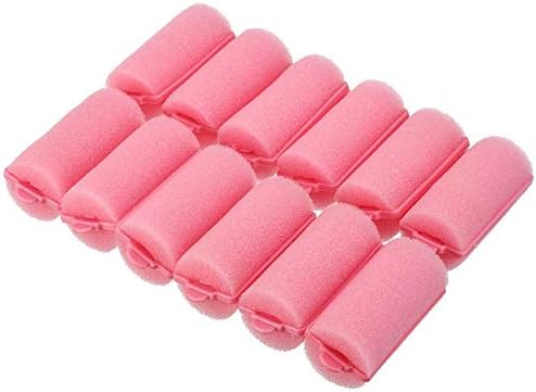 Amzpus 36 Pieces Foam Sponge Hair Rollers - Soft Sleeping Hair Curlers Flexible Hair Styling Curlers Sponge Curlers for Hair Styling (Pink)