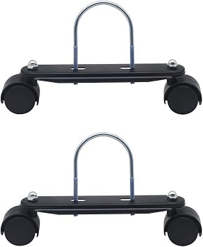 2 Pieces 360 Swivel Caster Mobile Pulley Bracket for Radiator, Suitable for Electric Heater U-Shaped Hook