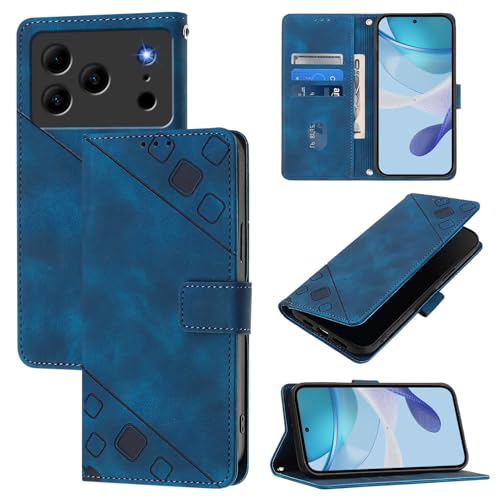 �X�}�z�P�[�X �Ή��@�� for Doogee Note 56 (Pro) / Note 56 Plus ���C�N���X�v�J�[�h�X���b�g�t���b�v�X�^���h�E�H���b�g�J�o�[ Blue