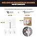 Imagen de SANTTIARI Pack Colgador Escobas y Fregonas + 1 Soporte Escobas Pared Adhesivo+ 4 Ganchos Multiusos