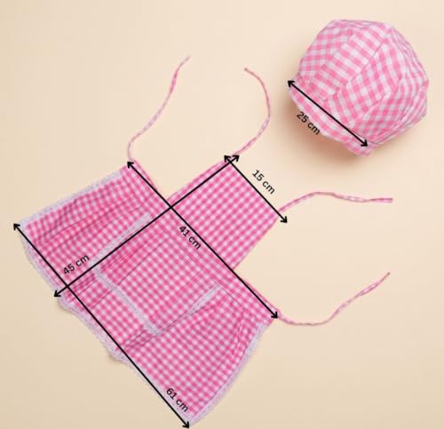 Image of BabyMoon Chef New Born Baby Photography Shoot Props Costume | Pink