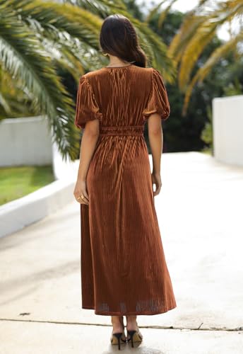 Image of Maxigerui Women's Velvet Maxi Dress Formal Dresses for Wedding Guest Dress