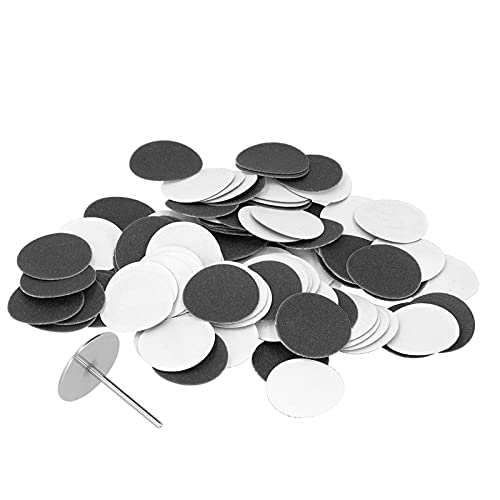Papier abrasif pour meuleuse de pieds, disque de ponçage pour enlever les callosités, nettoyage à long terme, remplacement facile, nettoyage en douceur pour garder les pieds(φ25mm (100 pièces)) Cover